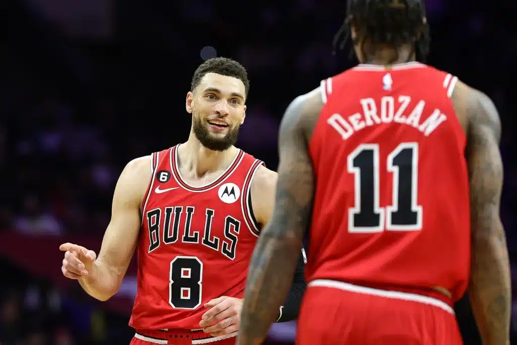 Zach LaVine et DeMar DeRozan des Chicago Bulls