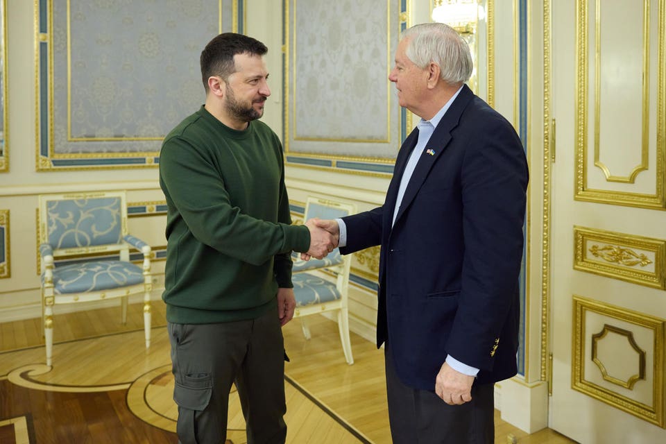 Volodymyr Zelenskyy - Lindsey Graham meeting in Ukraine