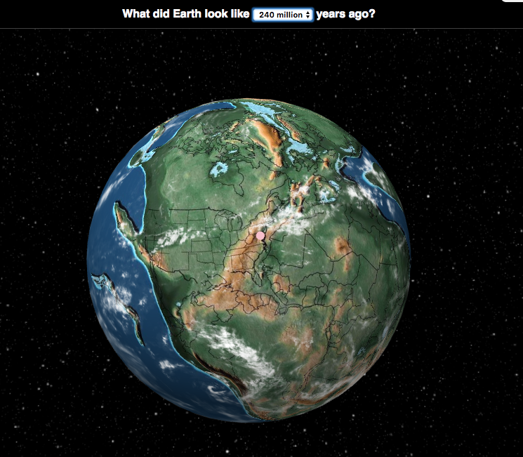Ontdek de geschiedenis van de aarde met de interactieve ancient earth globe